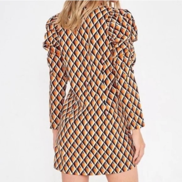 FARM RIO Orange and navy mini dress - Picture 4 of 12